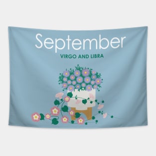 September Birth Flowers Tapestry