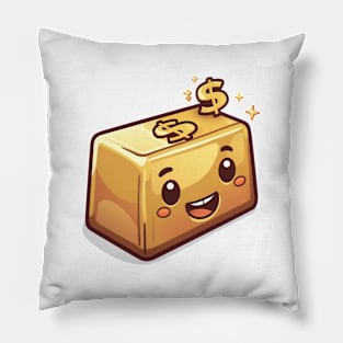 Cute Gold Bar Pillow