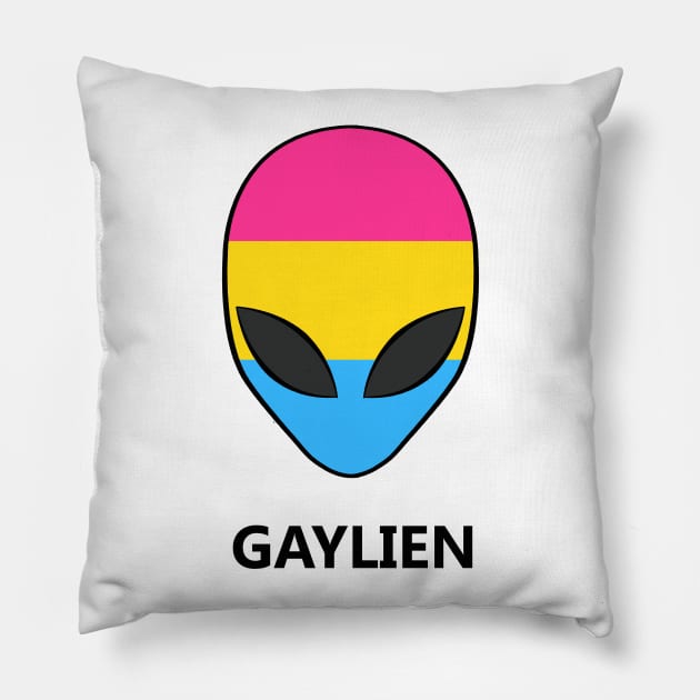 Gaylien Pansexuality LGBT Pride Alien Pillow by MythicalPride