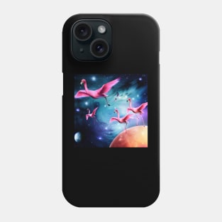 Space Flamingos . Phone Case