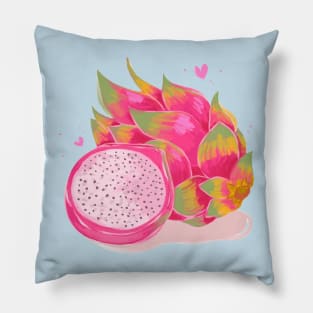 Dragon Fruit Hand Drawn Pillow