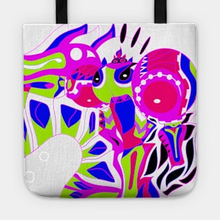 magnet dogu knight in ecopop pattern in ecopop totonac art 22 Tote