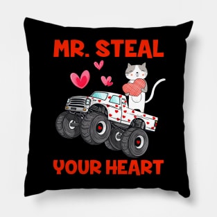 Mr. Steal Your Hearts I Steal Your Hearts Valentines Day Pillow