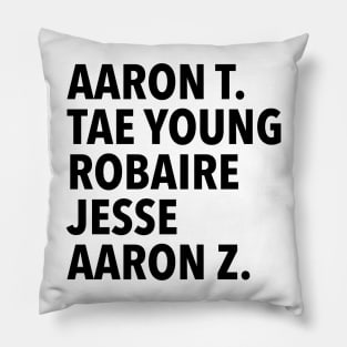 4 Town List Name Band Pillow