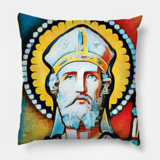 Anselm of Canterbury Abstract Portrait | Anselm of Canterbury Artwork 4 Pillow