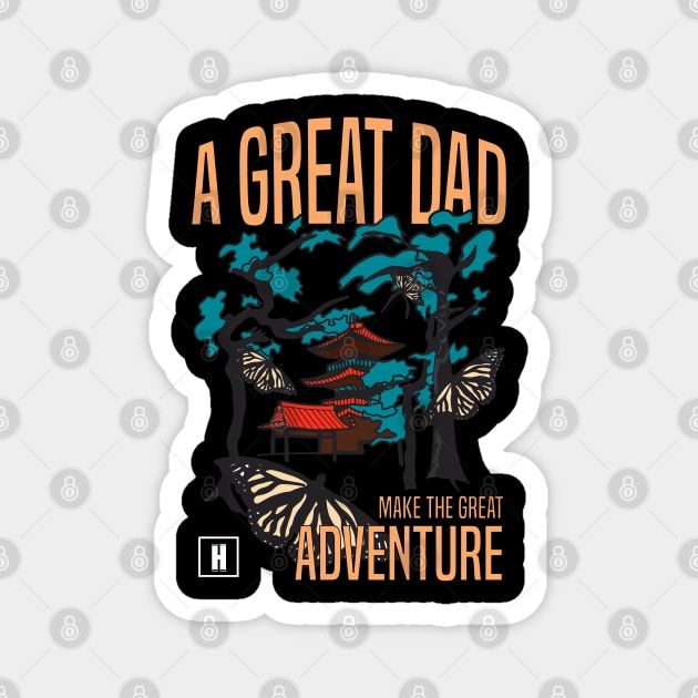 a great dad make great adventure recolor 07 Magnet by HCreatives