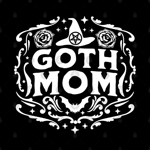 Goth Mom Halloween Mothers Day Witchcraft Retro Vintage by OrangeMonkeyArt