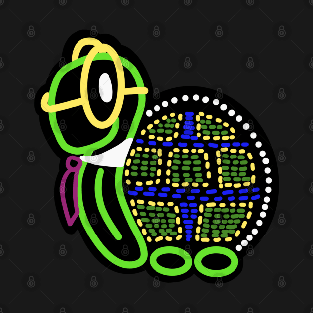 Main Street electrical parade turtle with Glasses by lyndsiemark