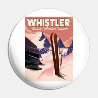 Whistler Ski travel poster Pin