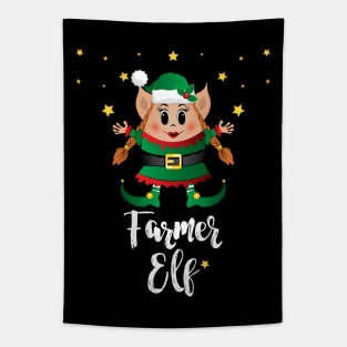 Farmer Elf Christmas Elves Xmas Matching Family Group Tapestry