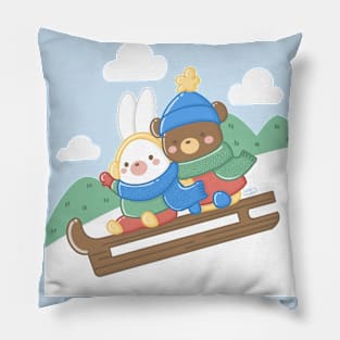 Funny winter days Pillow