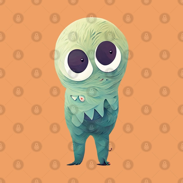 Cute Green Googly-Eyed Monster by CuteMonsters