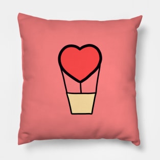 Cute Valentines Day Heart Balloon Pillow