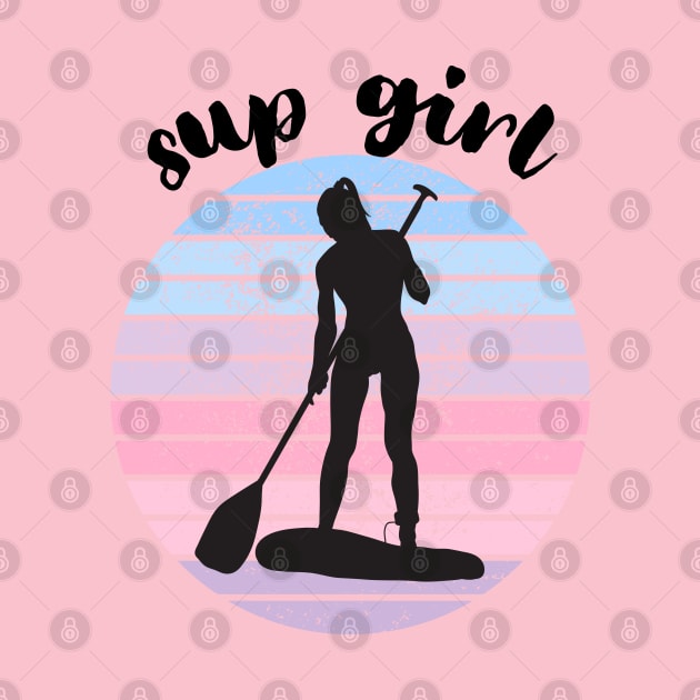 sup girl paddleboarding by Love My..