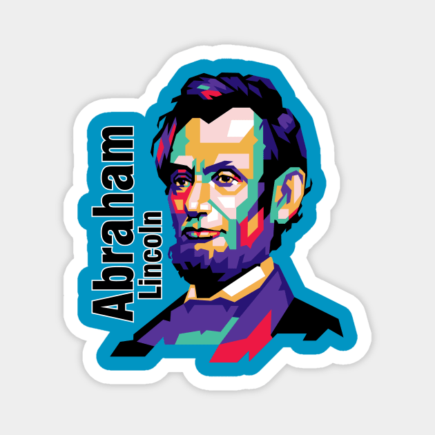 abraham lincoln popart Magnet by Martincreative