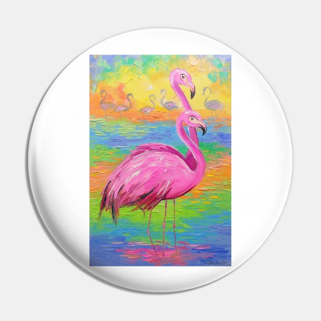 Pink Flamingo Pin by OLHADARCHUKART