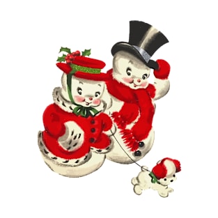 Retro Christmas Snowman Classic Snowman Merry Xmas Women Kid T-Shirt