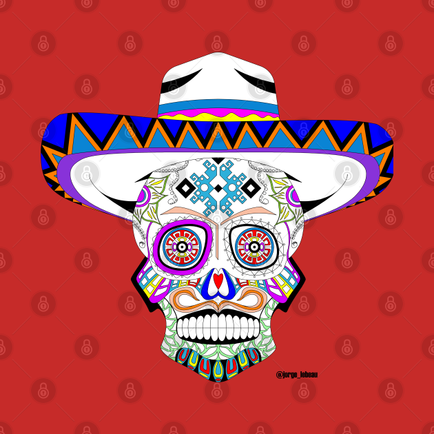 Disover calavera cowboy, mariachi ecopop - Calavera - T-Shirt