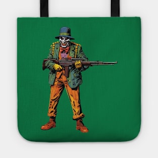 Clown with Machine Gun Tote