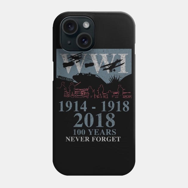 World War One 100 Years Commemoration Remember Gift Phone Case by Battlefields