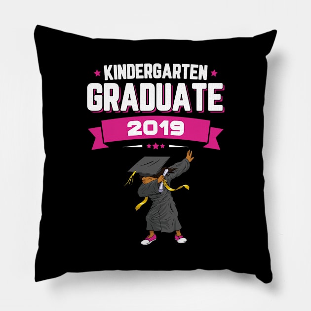 Dabbing Kindergarten Graduate Class Of 2019 Girls Pillow by trendingoriginals