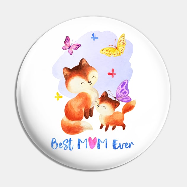 Best Mom Ever, Mothers Day from Daughter and Son Pin by DragonTees