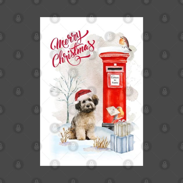 Cute Havanese Merry Christmas Santa Dog by Puppy Eyes