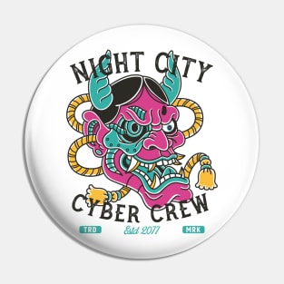 Night City Cyber Crew - Cyberpunk Traditional Tattoo Pin