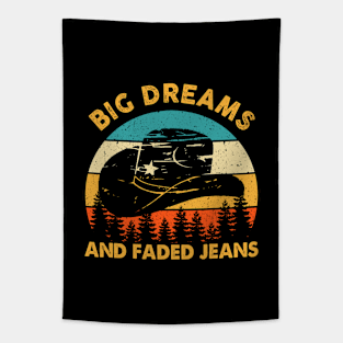 Big Dreams and Faded Jeans Dolly Parton Vintage Tapestry