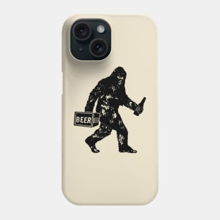 Bigfoot Drinking Beer Funny Phone Case