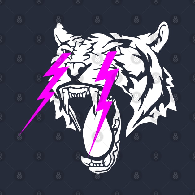 Tiger flash by small alley co