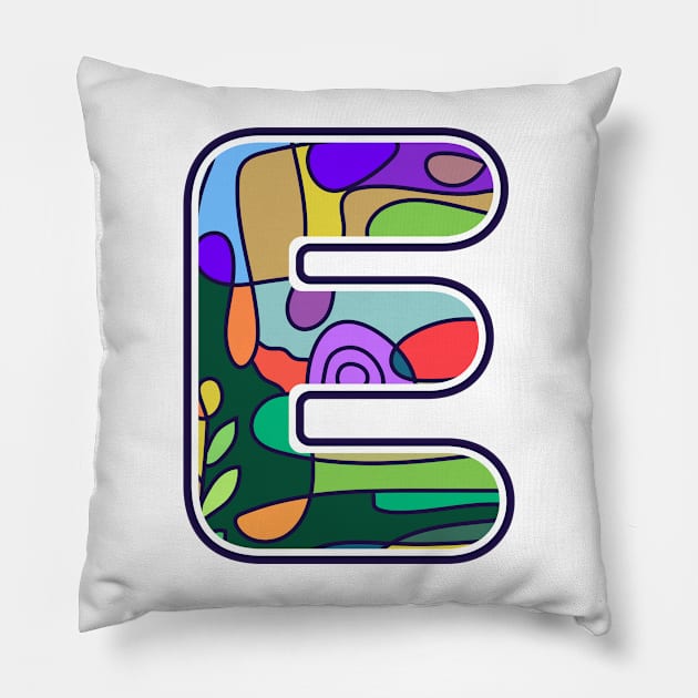 Alphabet E Pillow by SASTRAVILA