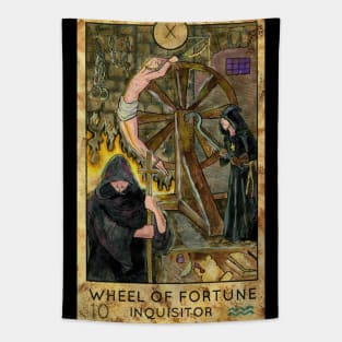 Wheel Of Fortune. Major Arcana Tarot Card. Tapestry