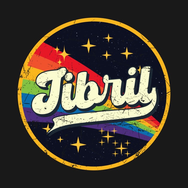 Jibril // Rainbow In Space Vintage Grunge-Style by LMW Art