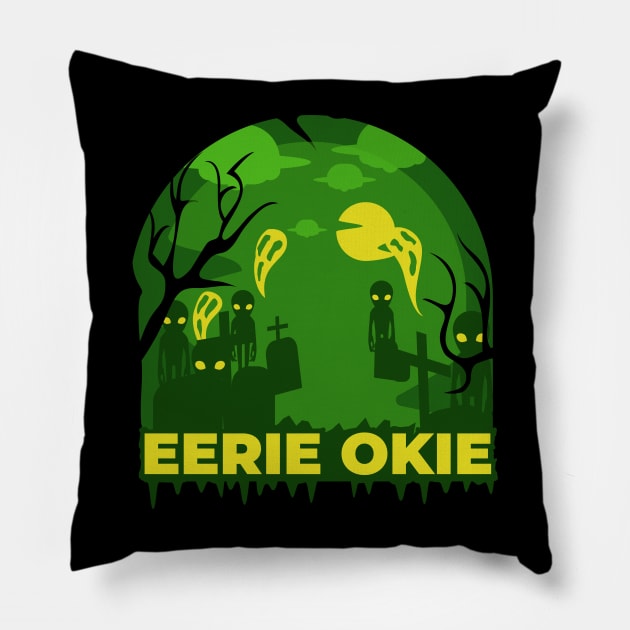 Eerie Okie Halloween Pillow by EERIE OKIE