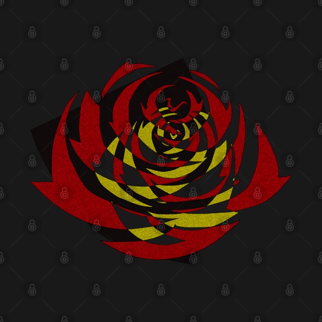 Shield and Roses - Red & Gold by ForsakenSky