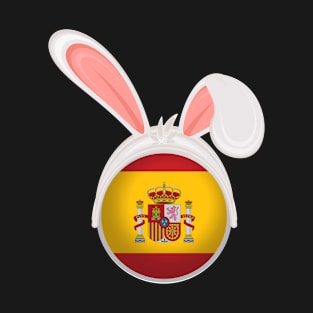 happy easter Spain bunny ears flag cute designs T-Shirt