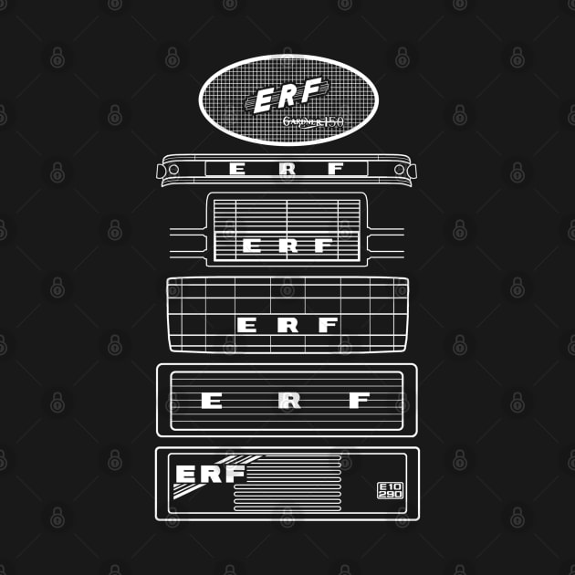 ERF classic British wagons evolution white outlines by soitwouldseem