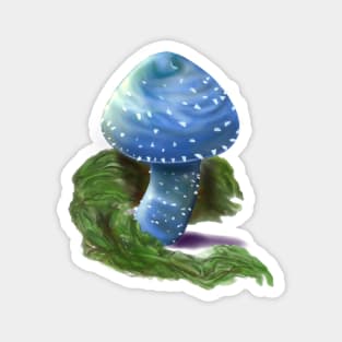 Blue Mushroom Magnet