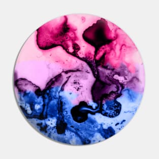 Bi-flag subtle marble abstract Pin