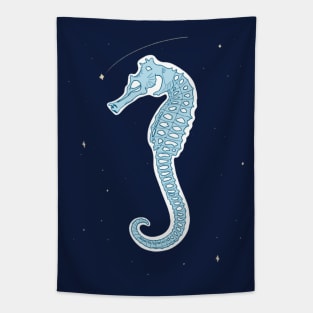 Seahorse Galaxy Skeleton Tapestry