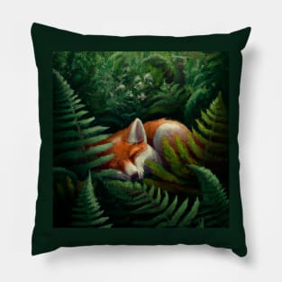 Fox among ferns Pillow