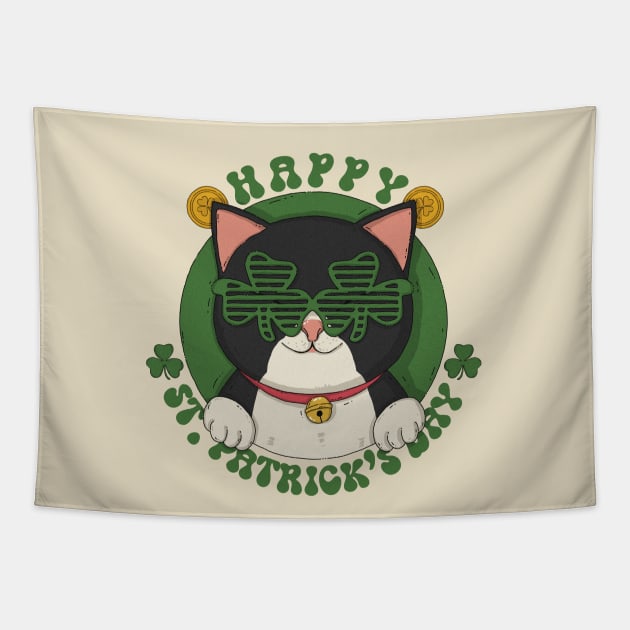 Happy St Patricks Day Tapestry by Japanese Neko