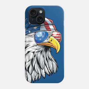 Bald Eagle Bandana and Sunglasses Phone Case