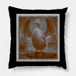 AI generated goose with bat wings Pillow