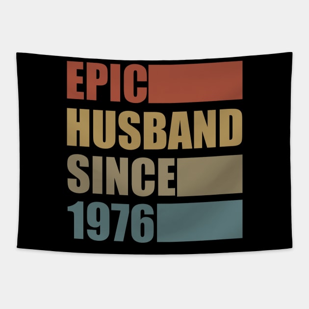 Vintage Epic Husband Since 1976 Tapestry by Bunzaji