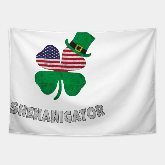 Irish American Shamrock Saint Patrick's Day Tapestry by chouayb