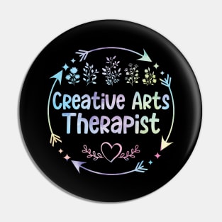 Creative Arts Therapist cute floral watercolor Pin