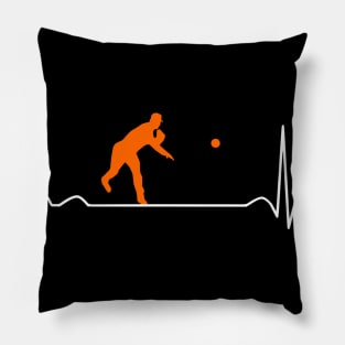 Heartbeat Baseball Pillow