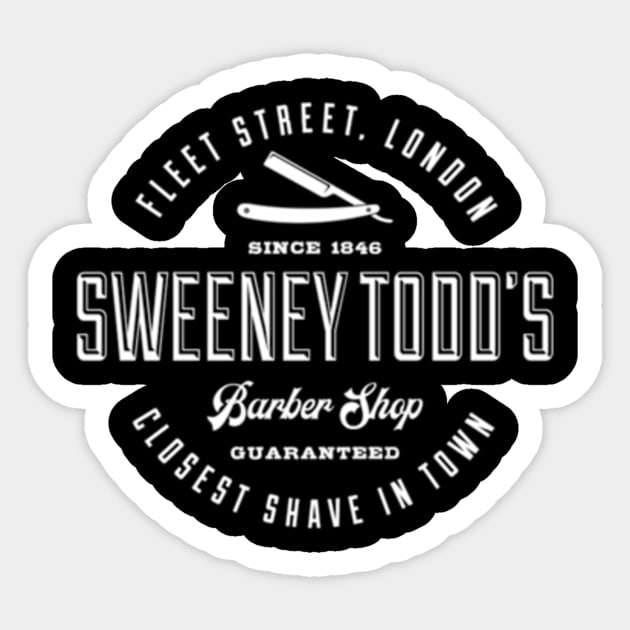 Sweeney Todd #39 S Barber Sweeney Todds Barber Sticker TeePublic